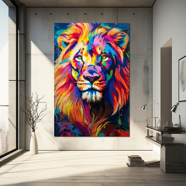 Colorful Lion Painting